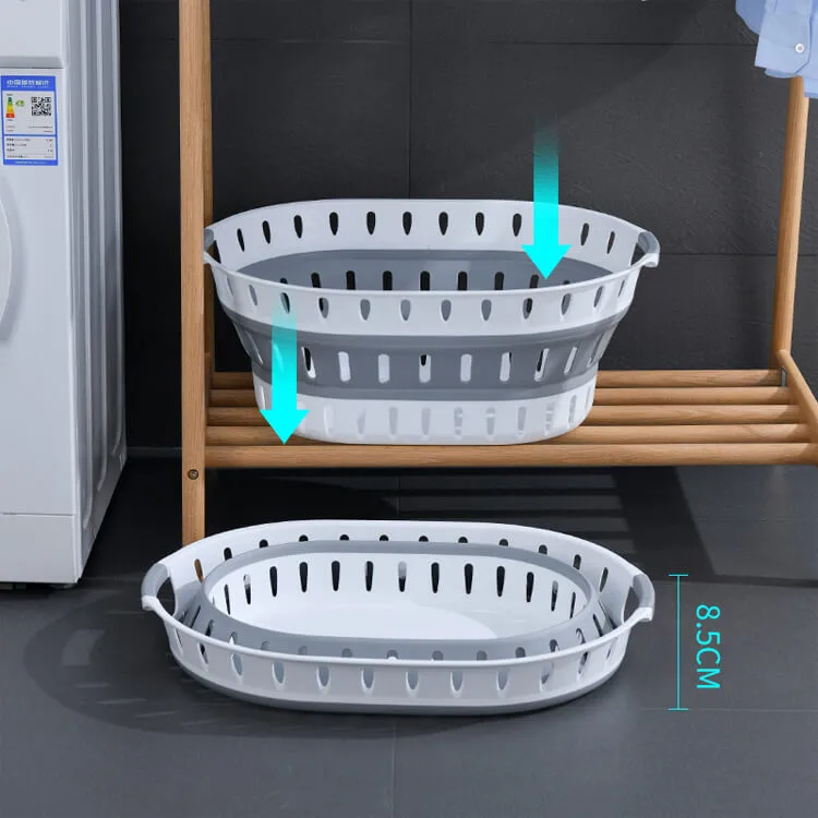 plastic collapsible laundry basket
