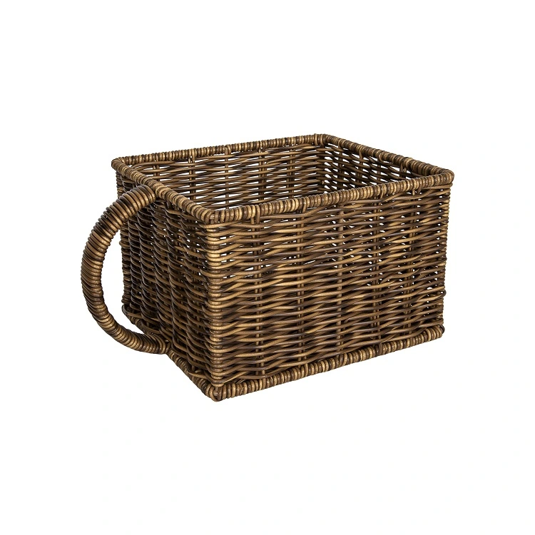 rattan basket square