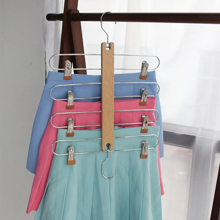 Four-Layer Pants Clip Hanger - Multi-Functional Skirt Hangers
