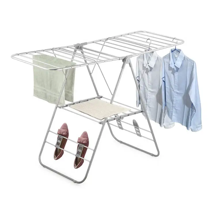 Aluminium Tube Clothes Airer with Shoe Drying Rack