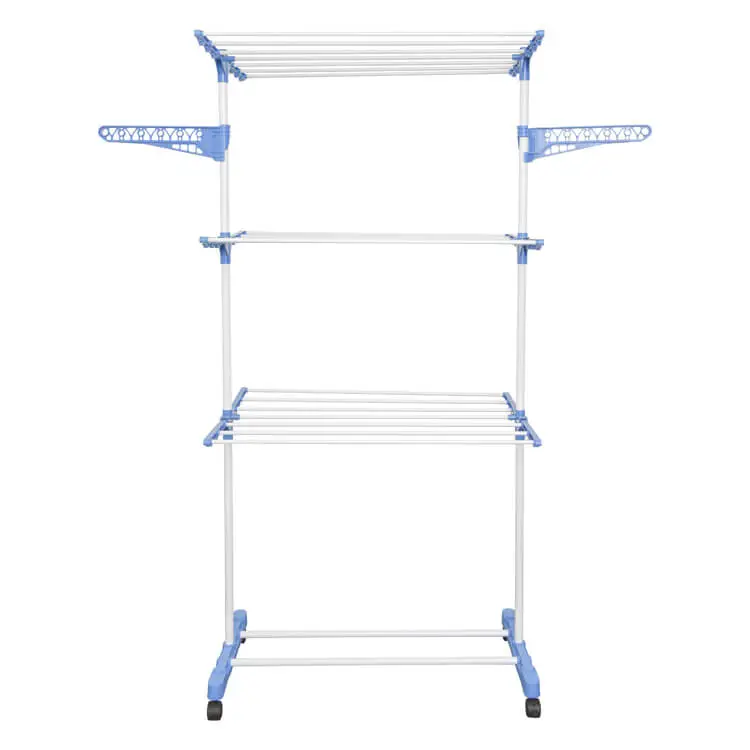 Large Capacity 3-Tier Vertical Foldable Clothes Drying Rack
