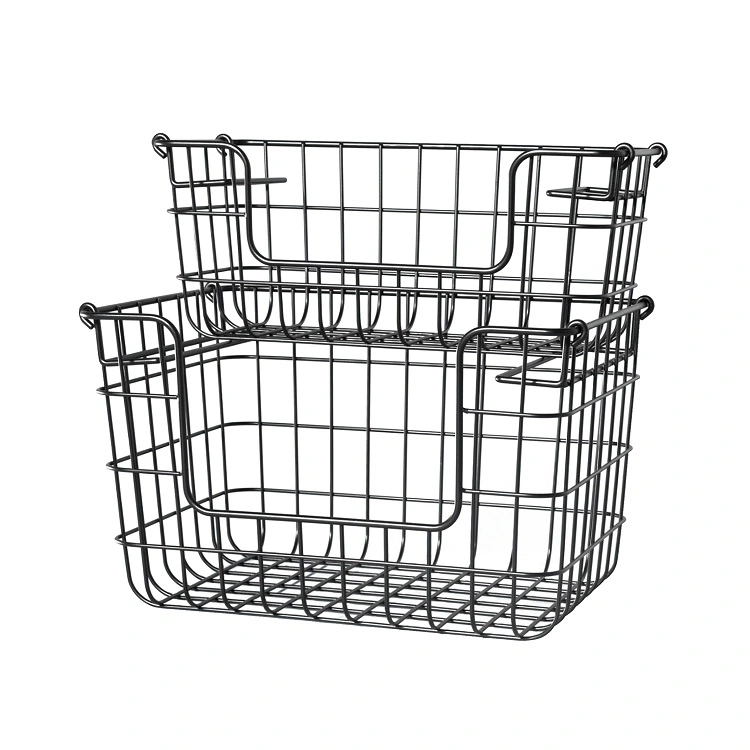 Wholesale Metal Wire Basket with Handles for Durable and Stylish Storage