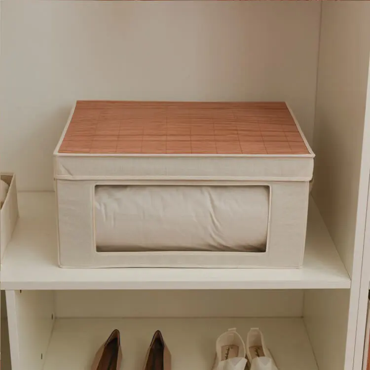 hanging fabric closet shelf organizer with drawers