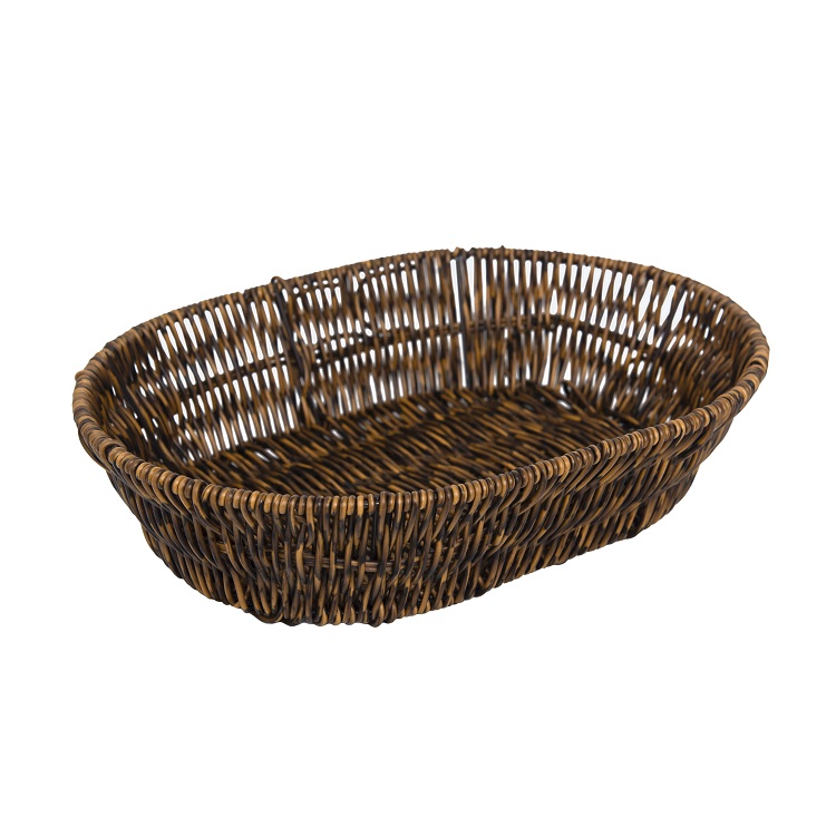 Oval Hand-woven Plastic Storage Basket