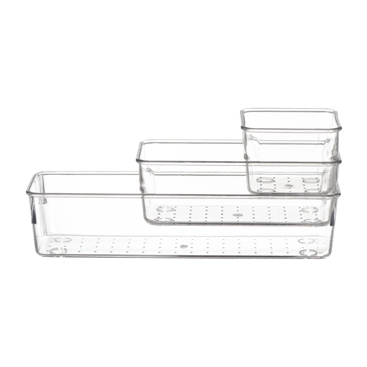 4 Sizes Plastic Drawer Organizer Trays